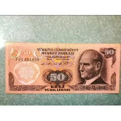 50 Elli Türk Lirası E6 F07 Kağıt Para (1979-1997)