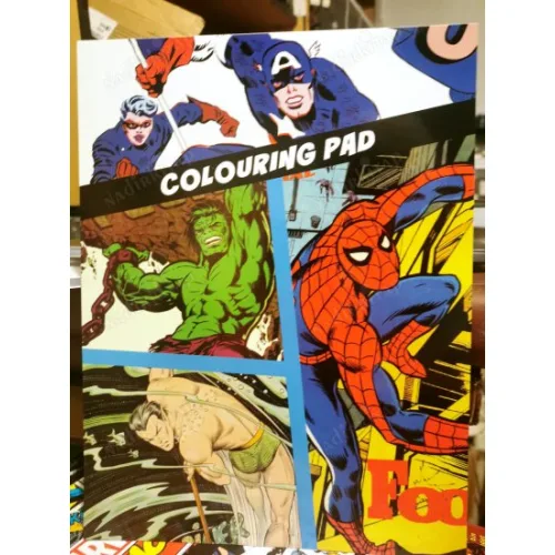 MARVEL Mini Colouring Pad (Boyama Renklendirme Büyük Boy HulkThor IronMan Vision vb)