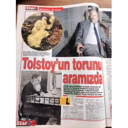 Star 26 Nisan 1992 28 Tolstoy!un torunu, Kazanova İstanbul Star 26 Nisan 1992 28 Tolstoy!un torunu, Kazanova İstanbul