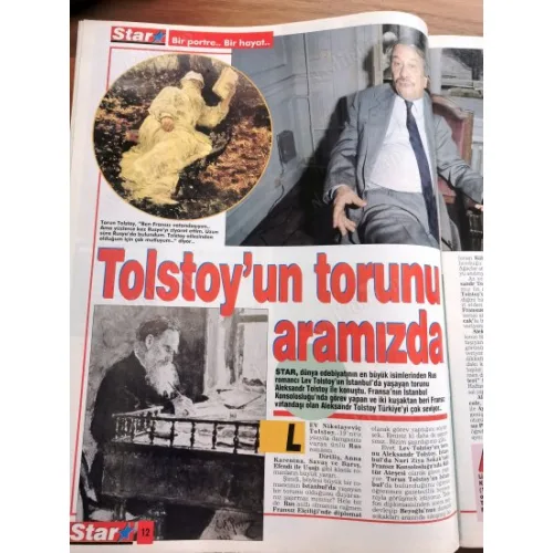 Star 26 Nisan 1992 28 Tolstoy!un torunu, Kazanova İstanbul