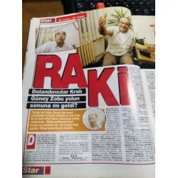 Star 8 Kasım 1992 56 Dolandırıcılar Kralı RAKI Güney Zobu, Potsdam, Hitler Almanya, Troçki İstanbul Star 8 Kasım 1992 56 Dolandırıcılar Kralı RAKI Güney Zobu, Potsdam, Hitler Almanya, Troçki İstanbul