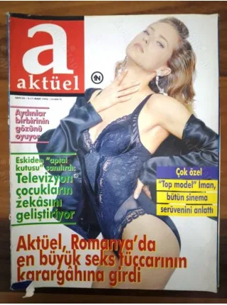 Aktüel 35 Hasan Cemal, Osmanlı Feministleri, Romanya kadın tüccarlar, Alev Alatlı Cindy Crawford Hilmi Yavuz Deniz Türkali Model İman