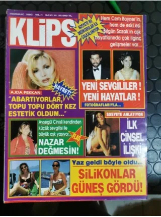 Klips 1993 12 Cem Boyner ex, Rahmi Koç Sakıp Sabancı, Candan Erçetin Teoman, Söyleşi Ajda Pekkan estetikleri