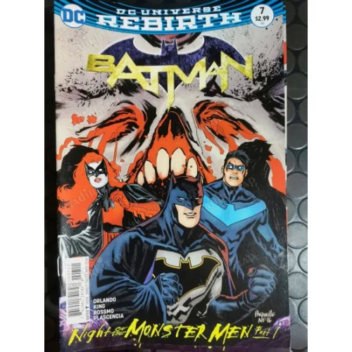 DC Universe Rebirth Batman Vol 3 # 7 of Present Night of the Monster Men, Part 1 (Cover Yanick Paquette)