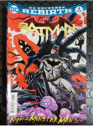 DC Universe Rebirth Batman Vol 3 # 8 of Present Night of the Monster Men, Part 4 (Cover Yanick Paquette)