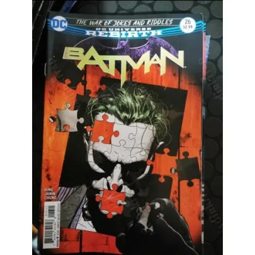 DC Universe Rebirth Batman Vol 3 # 26 of Present * The War of Jokes & Riddles, Part Two (Cover Mikel Janín)