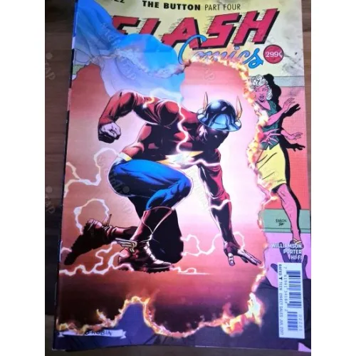 DC Universe Rebirth Flash # 22 of Present The Button, Part 4 (Cover Jason Fabok Non-Lenticular Variant)