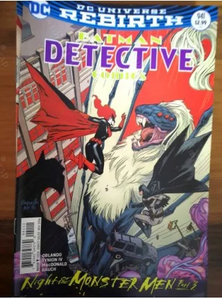 DC Universe Rebirth Batman Detective Comics Vol 3 # 941 Night of the Monster Men, Part 3 (Cover Yanick Paquette)