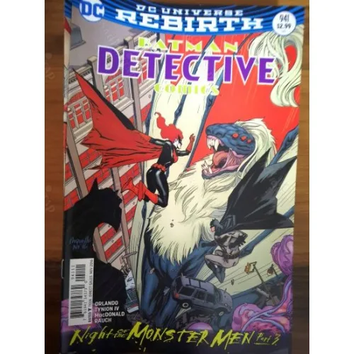 DC Universe Rebirth Batman Detective Comics Vol 3 # 941 Night of the Monster Men, Part 3 (Cover Yanick Paquette)