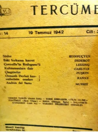 Tercüme Dergisi 14 1942 Tenkidi Tenkid Halide Edib, Salavin