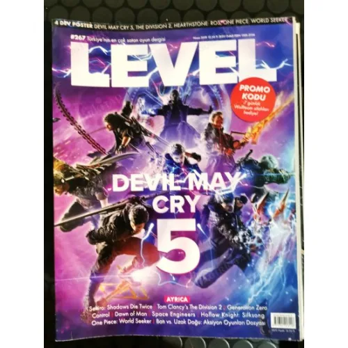 Level 267 Nisan 2019 DEVIL MAY CRY 5, Sekiro Shadows Die Twice, Division 2, Generation Zero, Control, Dawn of Man, Space Engineers, One Piece