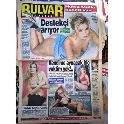 Bulvar 7 Aralık 2000 Erotik/Magazin Hülya Mutlu destek arıyor, Aysın Kayacı, Şıkel Bozok
