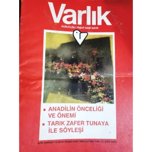 Varlık 984 Anadilin önceliği ve Önemi, Söyleşi Tarık Zafer Tunaya, Erik Stinus, Eski Kıbrıs şiiri