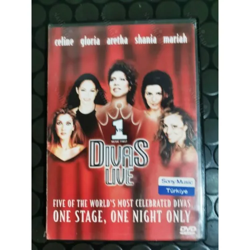 DVD DIVAS LIVE One Stage On Night Only, Celine Dion, Gloria Estefan, Aretha Franklin, Shania Twain, Mariah Carey Sony Music Türkiye