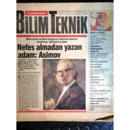 Cumhuriyet Bilim Teknik 103 Bilimin doğası, Zamanın çarpılması ve şizofreni, Sarmallar, Renkler nasıl oluşuyor, Kakao ce çikolata, Optik entegre