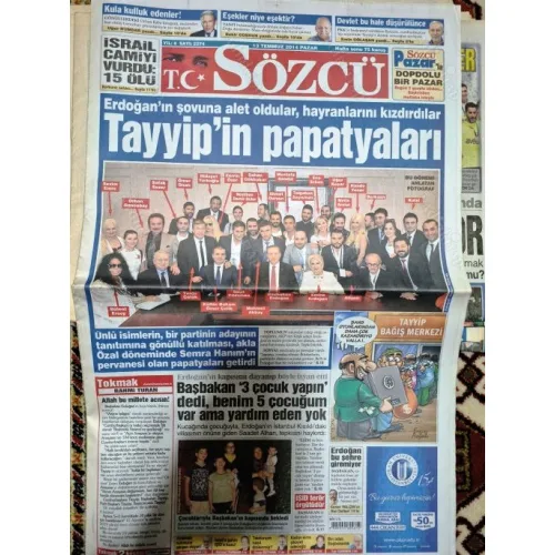 Sözcü 13 Temmuz 2014 Tayyip