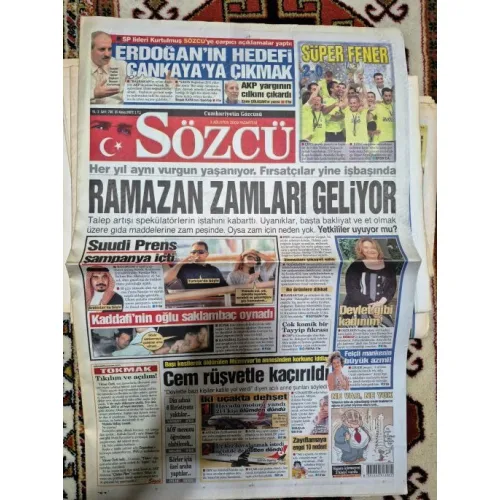 Sözcü 3 Ağustos 2009 Numan Kurtulmuş Erdoğan