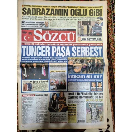 Sözcü 11 Ocak 2009 Sadrazamın oğlu Haşım Kılıç