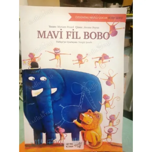 Mavi Fil BOBO * Özgüvenli Mutlu Çocuk Serisi Büyük boy