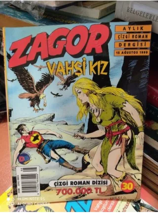 Zagor AD Yayıncılık-Doğan Edmont Sayı 30 Vahşi Kız (32lik Seri, Kuşe Baskı)
