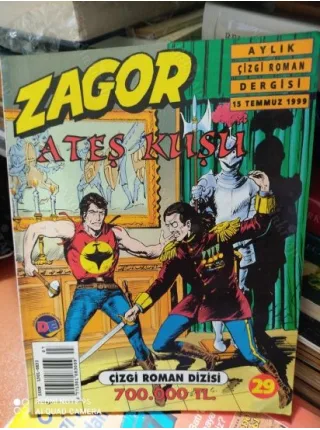 Zagor AD Yayıncılık-Doğan Edmont Sayı 29 Ateş Kuşu (32lik Seri, Kuşe Baskı)