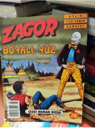 Zagor AD Yayıncılık-Doğan Edmont Sayı 28 Boyalı Yüz (32lik Seri, Kuşe Baskı)