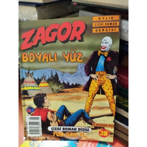 Zagor AD Yayıncılık-Doğan Edmont Sayı 28 Boyalı Yüz (32lik Seri, Kuşe Baskı)