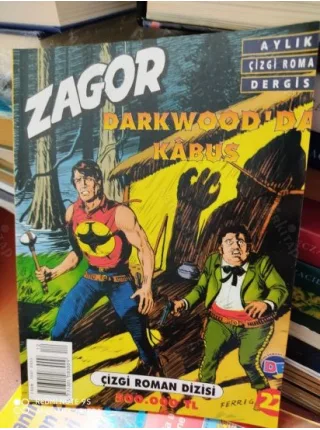 Zagor AD Yayıncılık-Doğan Egmont Sayı 22 DarkWood da Kabus (32lik Seri, Kuşe Baskı)