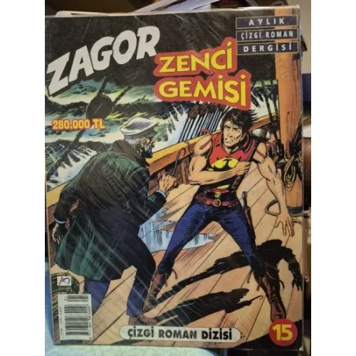 Zagor AD Yayıncılık-Doğan Egmont Sayı 15 Zenci Gemisi (32lik Seri, Kuşe Baskı)