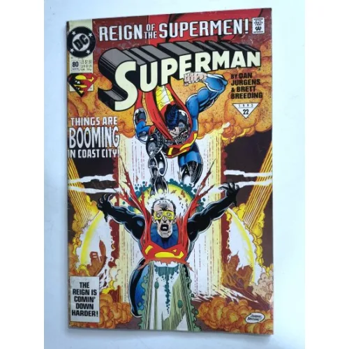 DC Superman # 80 Aug 1993 Reign of the Supermen! Part 11 Deadly Alliance (Superman 1986 -2006 Volume 2, 226 Series)