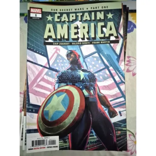 MARVEL Captain America # 1 Our Secret Wars, Part 1 (Cover Artist Ben Harvey Series Vol. 13 2025 - Present)