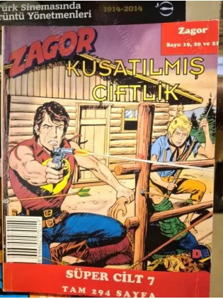 Zagor Süper Cilt 7 Doğan Egmont Sayı 19 İftira 20 Kayıp Çocuk 21 Kuşatılmış Çiftlik (32 Lik Seri Kuşe Baskı)