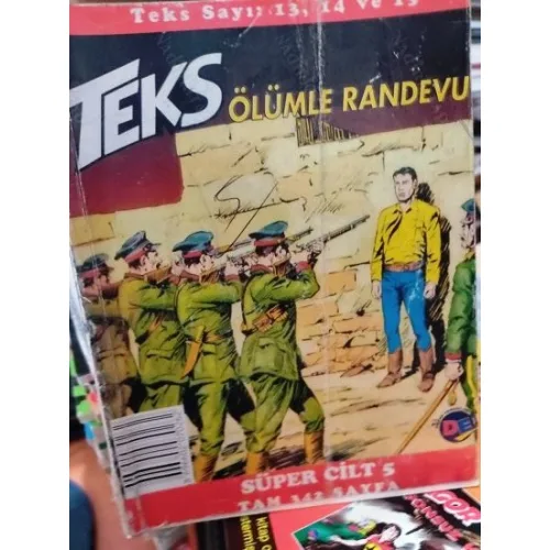 Teks (Tex) Süper Cilt 5 Sayı 13 Ölümle Randevu 14 Madende Pusu 15 Savaş Bulutları (AD-DE 26 lik Seri, Kuşe Baskı)