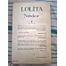 Lolita ya da Beyaz Irktan Beyaz Dul Bir Erkeğin İtirafları (Can 1982 İlk Basım)