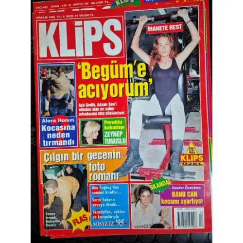Klips 1995 41 Zeynep Tunuslu, Adnan Şen Begüm Aslı, Arzu Sabancı hamile, Ahu Tuğbay, Sosyete 95 özetler