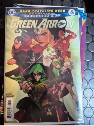 DC Green Arrow # 31 of 50 DC Universe Rebirth (Cover Cover Artist Otto Schmidt, Comicare)