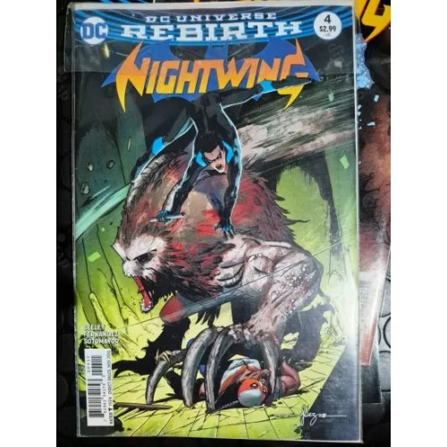 DC Nightwing # 4 of Present DC Universe Rebirth (Cover Artist Javier Fernández, Comicare)