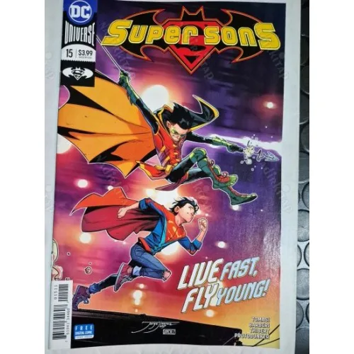 DC Super Sons # 15 of 16 DC Universe / Series Vol. 1 2017 - 2018 (Cover Artist Jorge Jiménez)