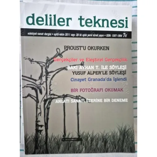 Deliler Teknesi 29 2011 Proust, Gerçekçiler ve Eleştirel Gerçekçilik, fotoğrafı okumak, ANlatı sanatı, Söyleşi Baki Ayhan T. - yusuf Alper