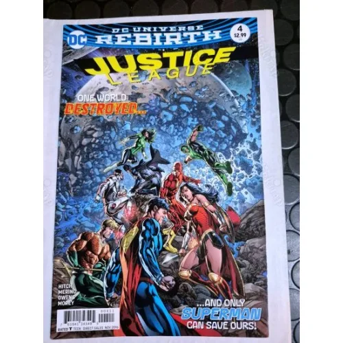 DC Justice League # 4 of 43 DC Universe Rebirth / Series Vol. 3 2016 - 2018 (Cover Artist Fernando Pasarin)