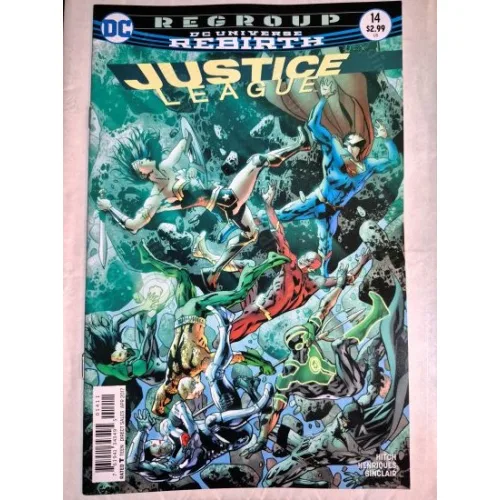 DC Justice League # 14 of 43 DC Universe Rebirth / Series Vol. 3 2016 - 2018 ( Cover Artist Bryan Hitch, Comicare)