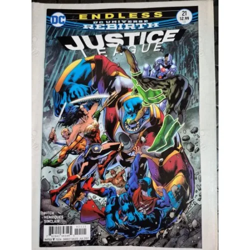 DC Justice League # 21 of 43 DC Universe Rebirth / Series Vol. 3 2016 - 2018 (Cover Artist Bryan Hitch)