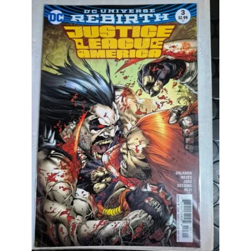 DC Justice League of America # 3 of 29 DC Universe Rebirth Series Vol. 5 2017 - 2018 (Cover Penciller Ivan Reis)