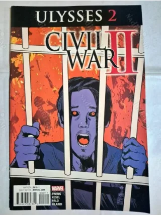 MARVEL CIVIL WAR II * Ulysses # 2 of 3 (Cover Artist Francesco Francavilla) Marvel Tanıtım Bröşürü