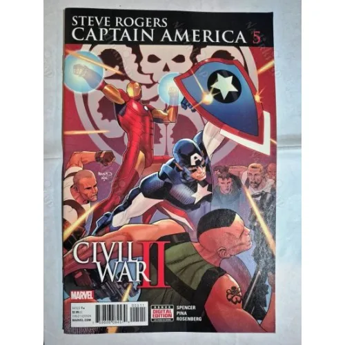MARVEL Captain America: Steve Rogers # 5 of 19 (Cover Artist Paul Renaud)