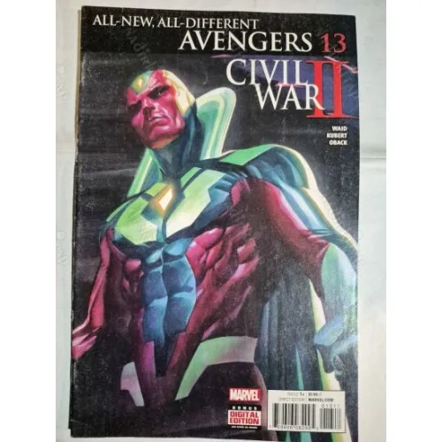 MARVEL CIVIL WAR II * All-New, All-Different Avengers # 13 of 15 * Series Vol. 8 2016 (Cover Artist Alex Ross)