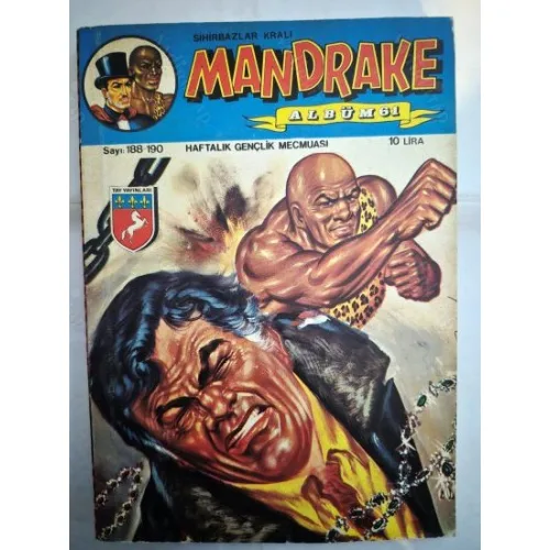 Mandrake Sihirbazlar Kralı Tay Albüm Cilt 61 188 189 Radyoaktif Canavarlar 190 Elmas Hırsızı (231 Sayılık Albüm)