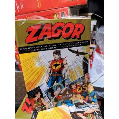 ZAGOR / Efsanevi ZAGOR Maceraları Cilt 6 * Darkwood Yıl Sıfır - Hayalet Askerler - Ölüm Bataklığı - Çin Tarikatı