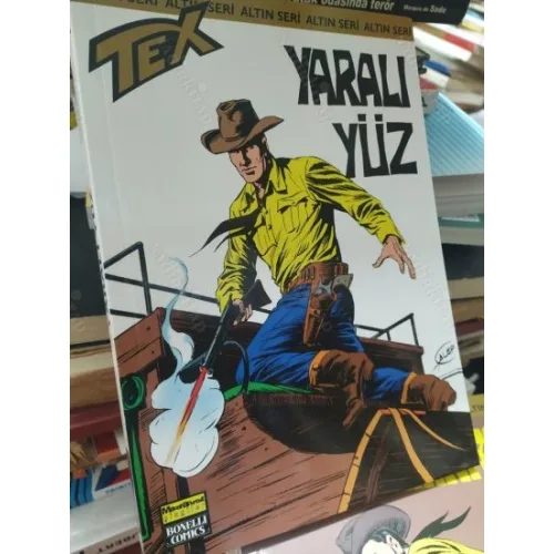 Tex (Teks) Sayı 132 Yaralı Yüz (Altın Seri Tex Özel Kartlı 168 sayılık) Shrink Ambalajında Yeni