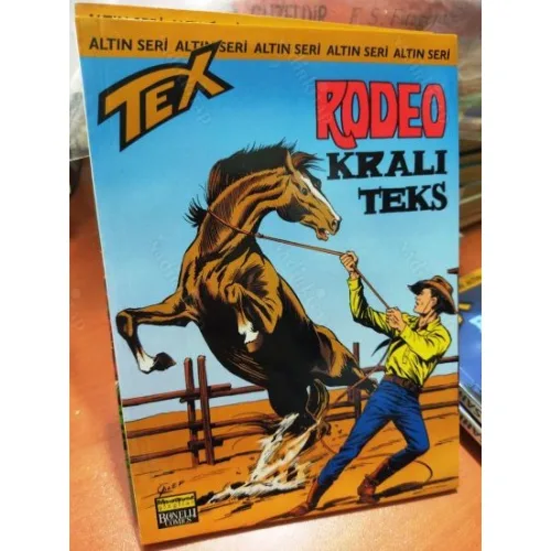 Tex (Teks) Sayı 84 Rodeo Kralı Teks (Altın Seri Tex Özel Kartlı 168 sayılık) Shrink Ambalajında Yeni